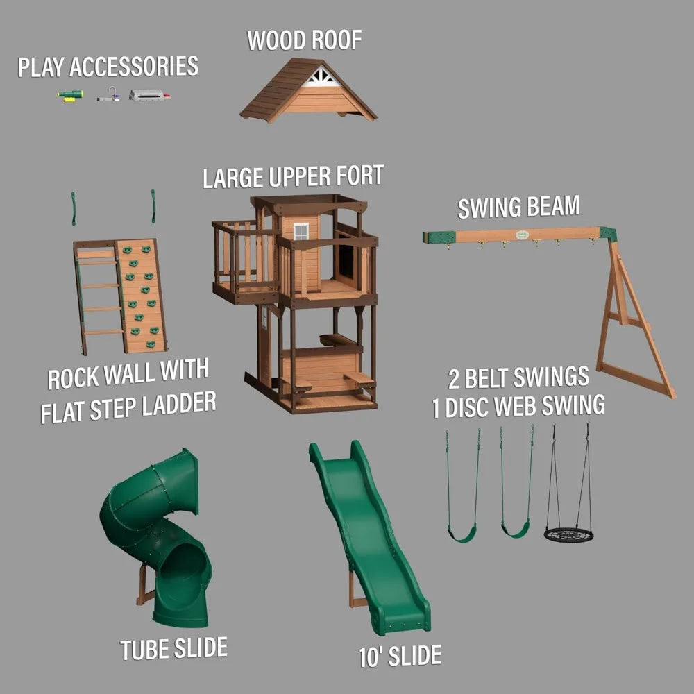 Cedar Wood Swing Set