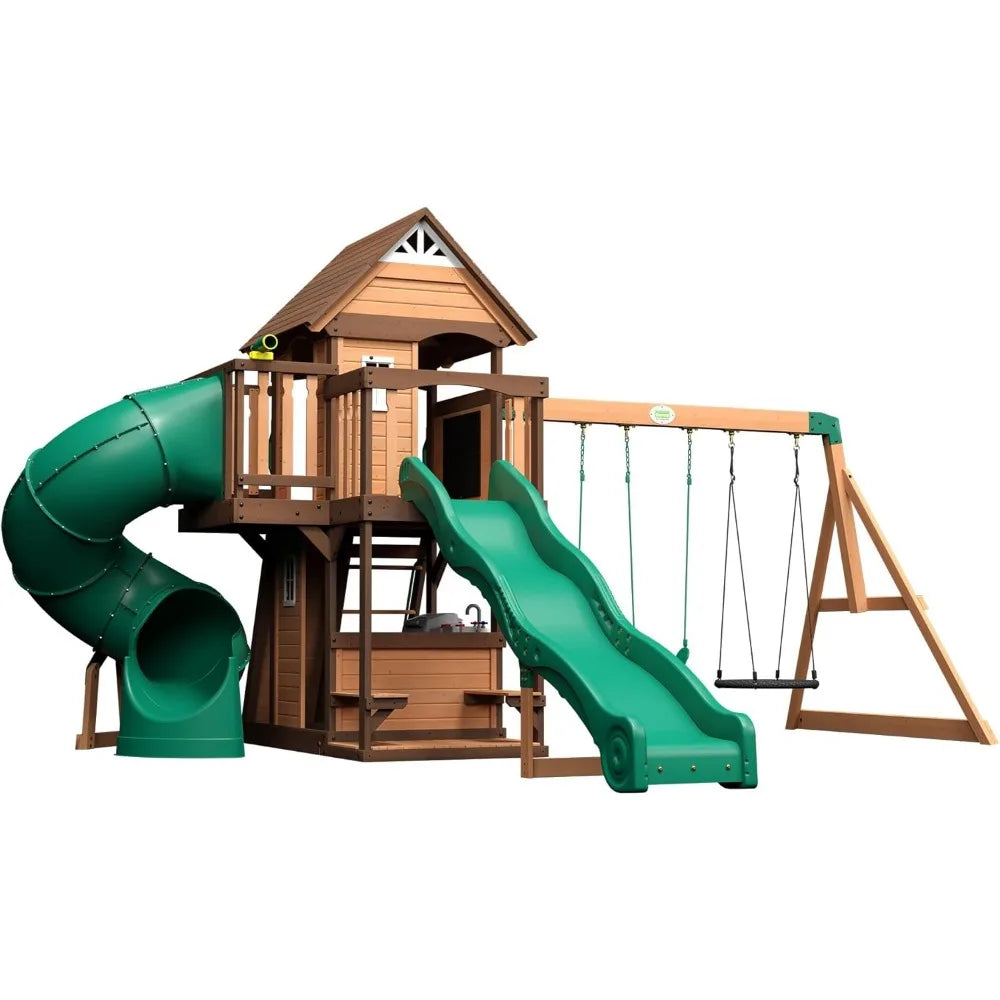 Cedar Wood Swing Set